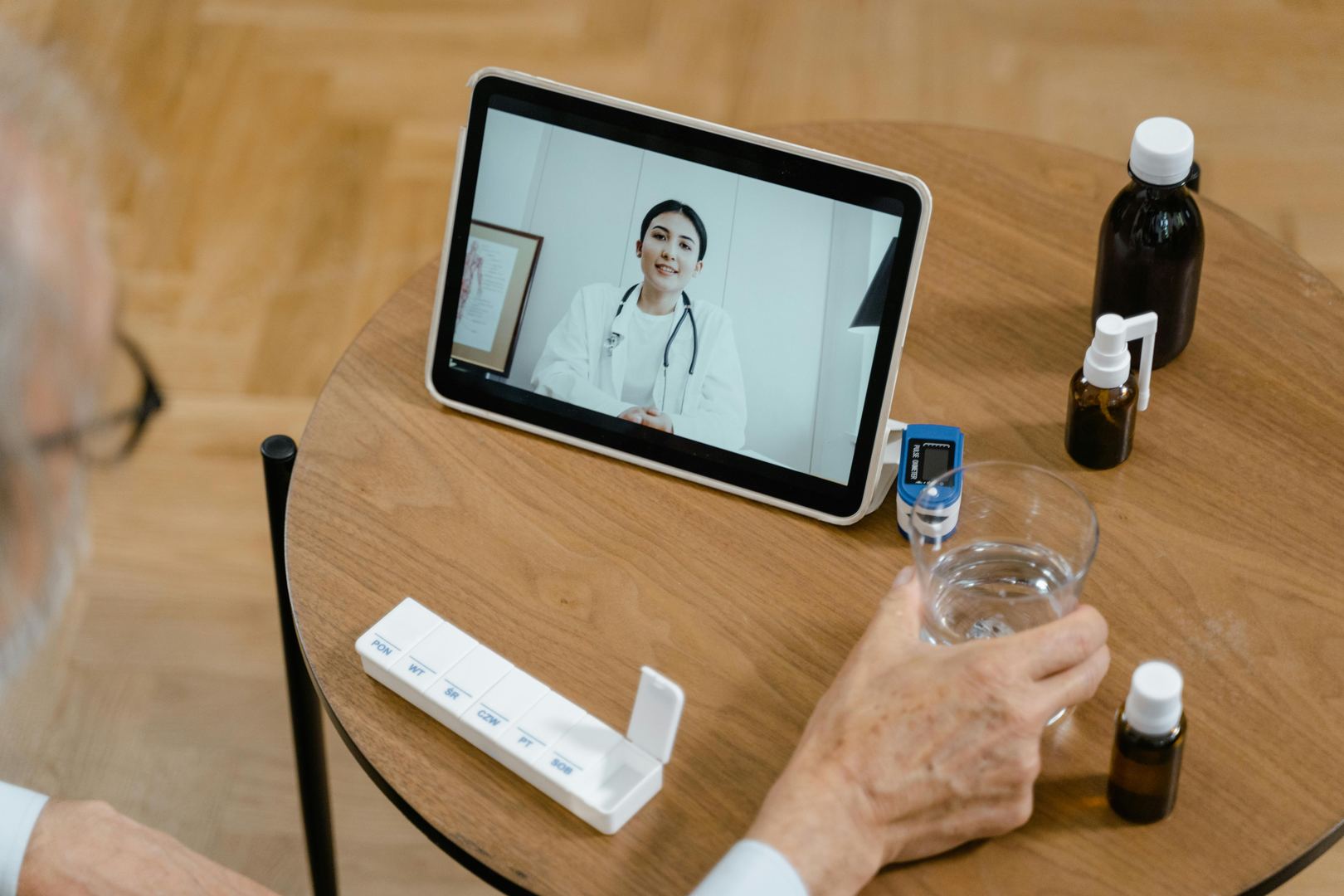 Clinical team collaborating with digital health tools for patient care