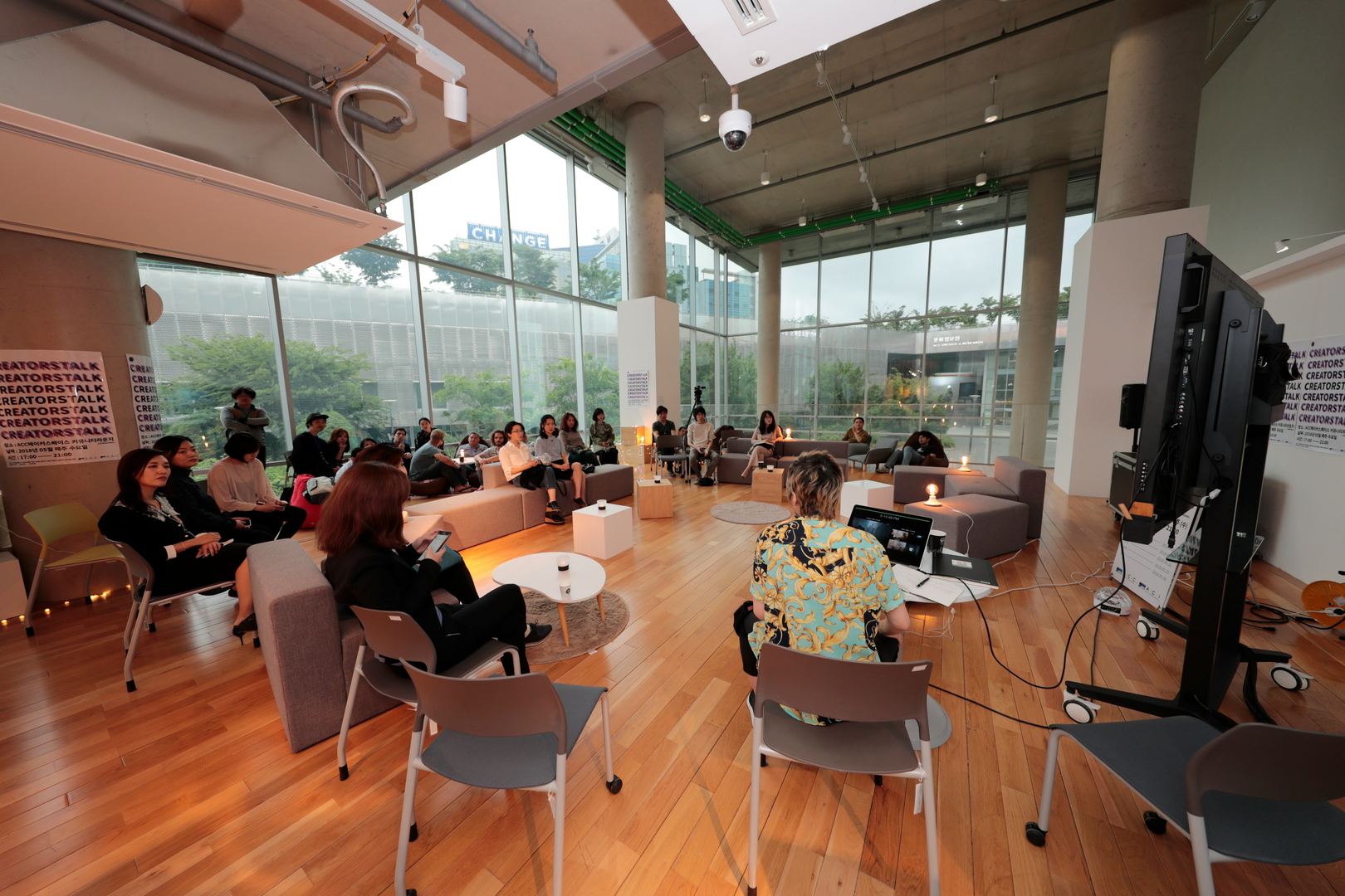 Community leaders sharing insights at a summit